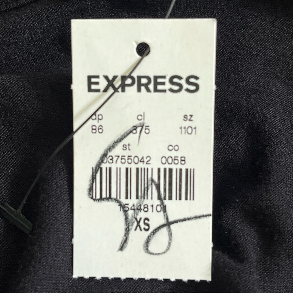 NWT Express One Eleven Strappy Black Tank Top Shirt Size XS Side Slits - Picture 5 of 13